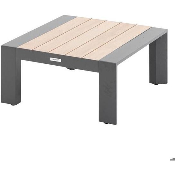 Table basse de jardin carrée Évasion graphite & honey 65 x 65cm en aluminium  - Hespéride - Unique