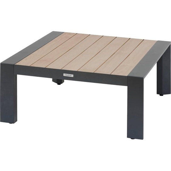 Table basse de jardin carrée ÉVASION Graphite   Honey 87 x 38 cm - Aluminium traité époxy Hespéride