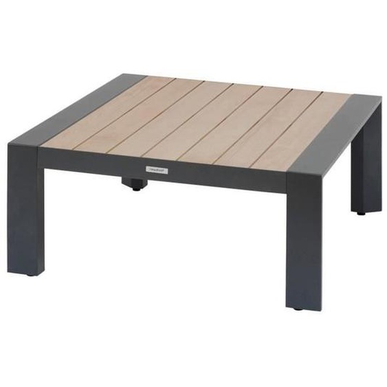 Table basse de jardin carrée Évasion graphite & honey 87 x 87cm en aluminium  - Hespéride