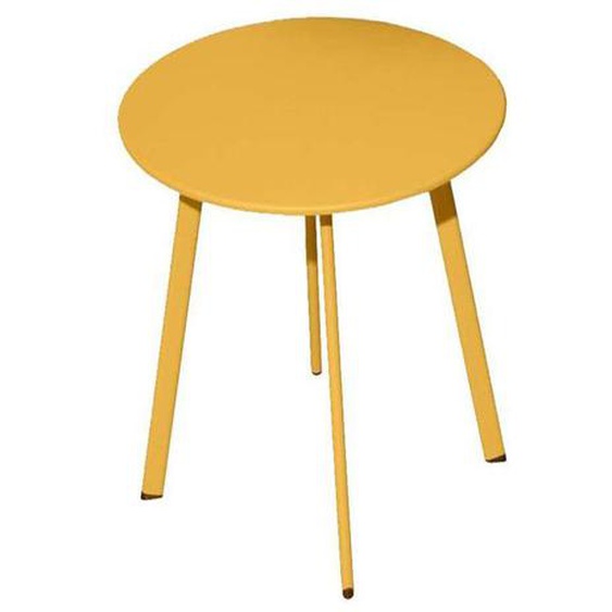 Table basse de jardin en acier Massai 50 cm Miel