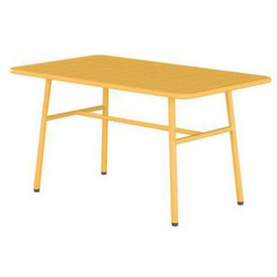 Table basse de jardin en métal - Jaune moutarde - MIRMANDE de MYLIA