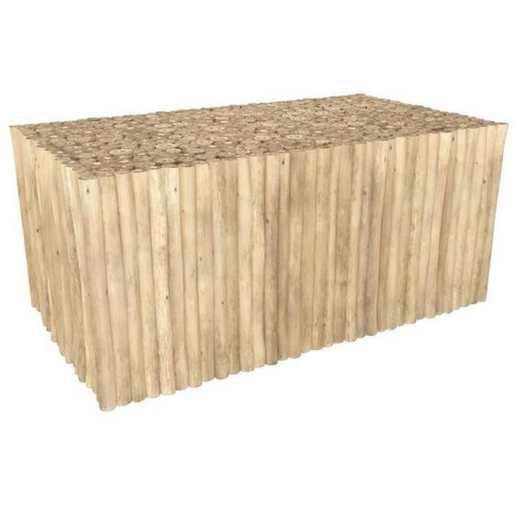 Table basse de jardin  rectangulaire 90x50cm en teck -  Rendez-Vous Déco