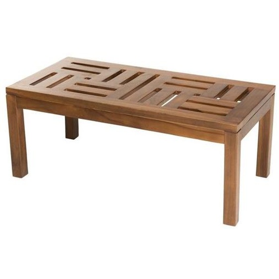 Table Basse De Jardin En Teck troxi 100cm Naturel - Paris Prix Marron