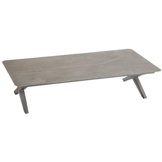 Table basse de jardin rectangulaire Embruns Effet bois macadamia - Macadamia - Hespéride