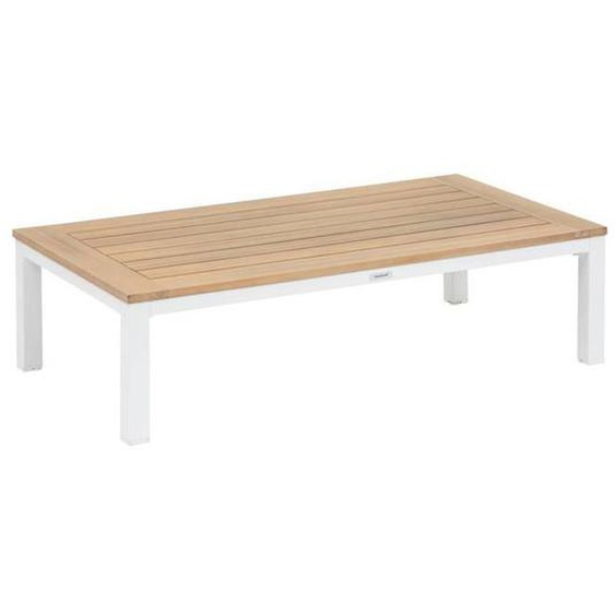 Table basse de jardin rectangulaire Emperia acacia en aluminium - Hespéride