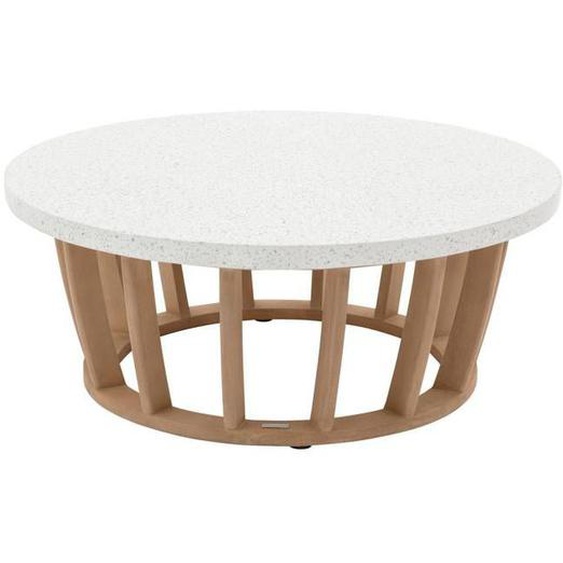 Table basse de jardin ronde Lemindo 100cm en eucalyptus - Hespéride - Unique