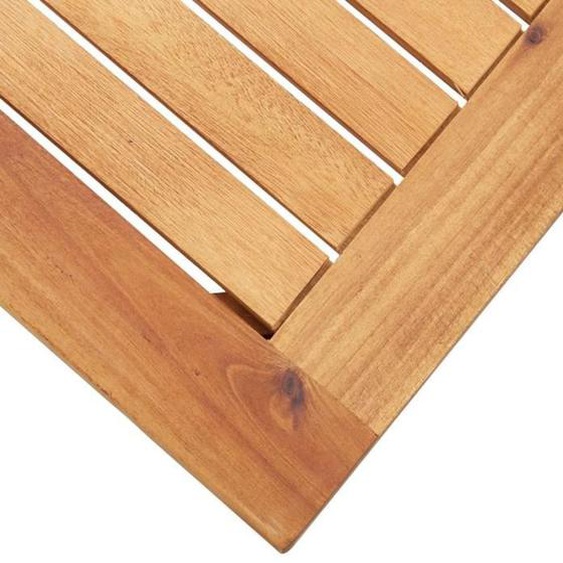 Table basse de jardin - SALUTUYA - Vintage - Bois dacacia massif - Finition huilée - 60x60x36 cm