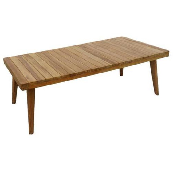Table basse de jardin 120x60x40 cm en teck naturel