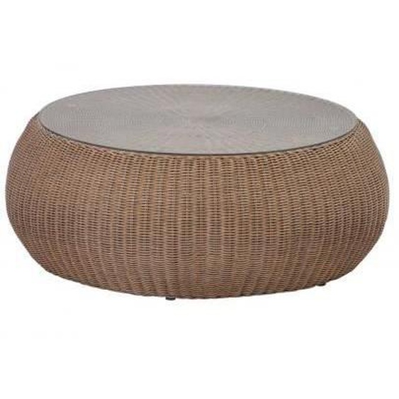 Table basse de jardin WHITEHEAVEN en résine tressé