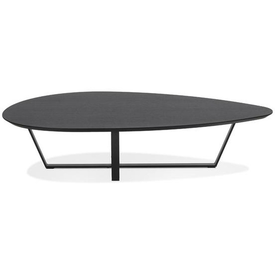 Table basse de salon design DROP en bois noir