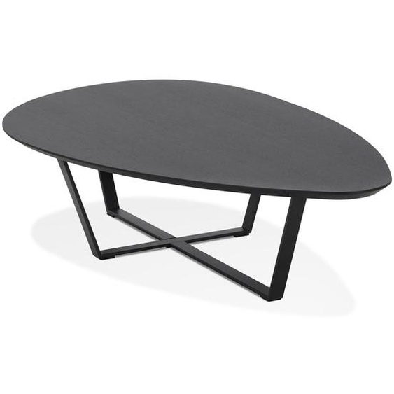 Table basse de salon design DROP en bois noir