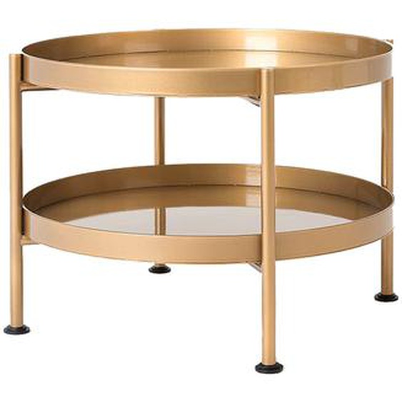 Table basse design en métal doré d40cm