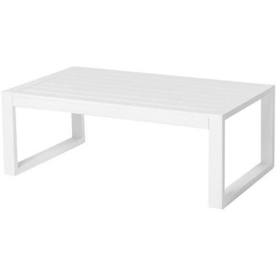 Table basse d’extérieur Aluminium Blanc - BELITUNG - L 90 x l 50 x H 45