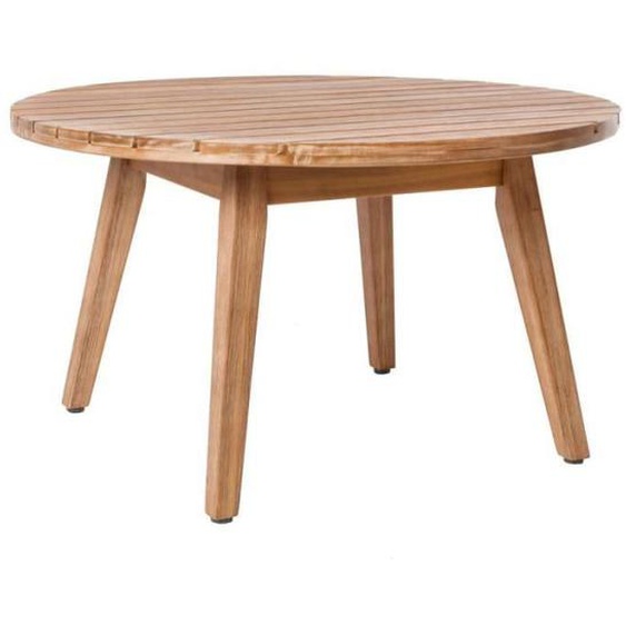 Table basse dextérieur en bois dacacia - HURAA - Ronde - L 70 x l 70 x H 40 - TOUSMESMEUBLES
