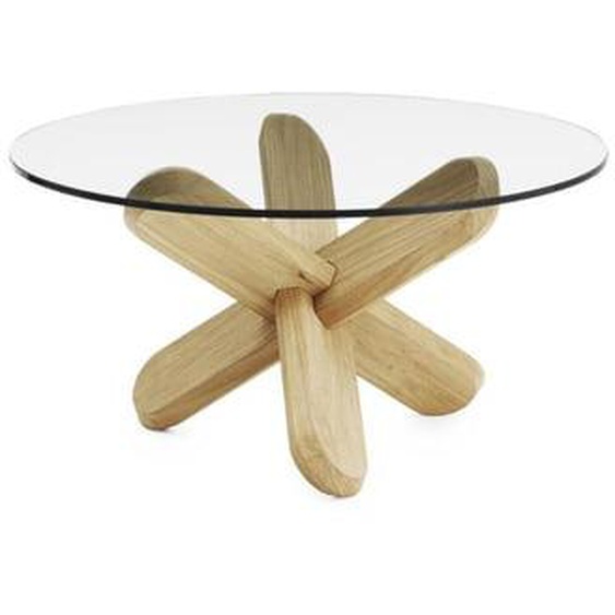 Table basse Ding - Chêne - Verre
