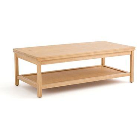 Table basse double plateau pin et cannage, Gabin