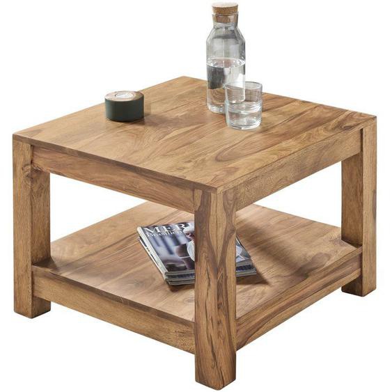 Table Basse en Bois Massif Acacia - Rangements - Table dAppoint Moderne - Meuble de Salon