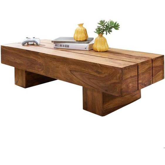 Table Basse en Bois Massif - Table dAppoint Moderne - Meuble de Salon