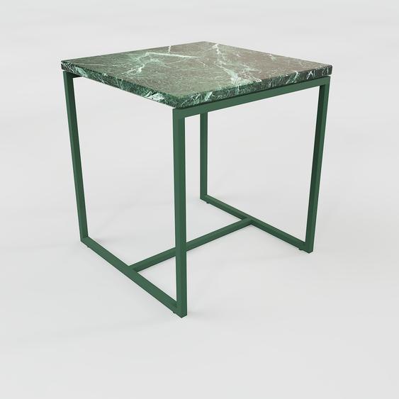 Table basse en marbre Vert Guatemala, design contemporain, bout de canapé luxueux et sophistiqué - 42 x 46 x 42 cm, personnalisable