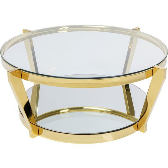 Table basse en verre et acier doré