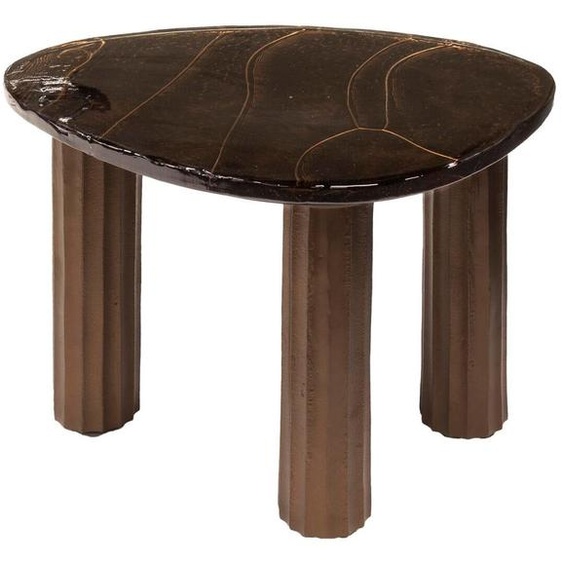 Table basse FURNLUX Eclipse Cuivre 51 cm / Couleur principale : marron / Dimensions : 51 x 35 x 37 cm