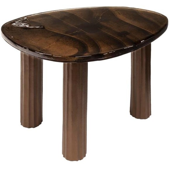Table basse FURNLUX Eclipse cuivre 62 cm / Couleur principale : marron / Dimensions : 62 x 40 x 45 cm