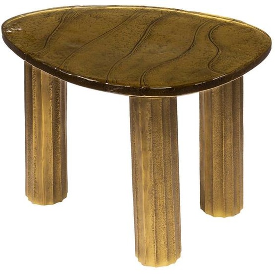 Table basse FURNLUX Eclipse Gold 51 cm / Couleur principale : or / Dimensions : 51 x 35 x 37 cm