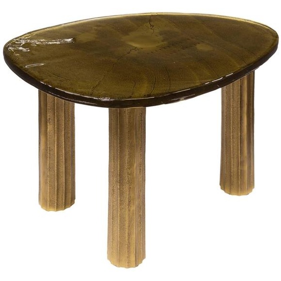 Table basse FURNLUX Eclipse Gold 62 cm / Couleur principale : or / Dimensions : 62 x 40 x 45 cm