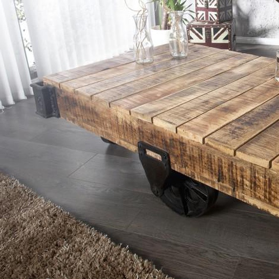 Table basse industrielle en bois - Harry