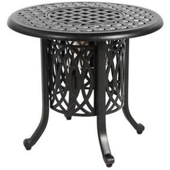 Table Basse Jardin dextérieur en aluminium avec seau à glace repose-pieds réglables - Table basse patio compacte