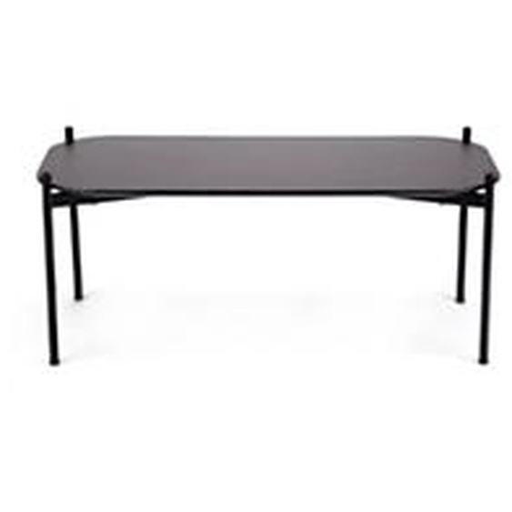 Table basse Meet 100 x 50 cm - Noir pieds acier Noir