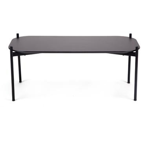 Table basse Meet 100 x 50 cm - Noir pieds acier Noir