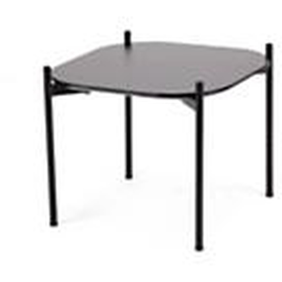 Table basse Meet 50 x 50 cm - Noir pieds acier Noir