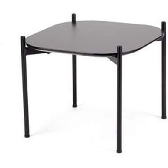 Table basse Meet 50 x 50 cm - Noir pieds acier Noir