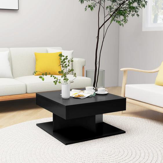 Table basse Noir 57x57x30 cm Bois dingénierie