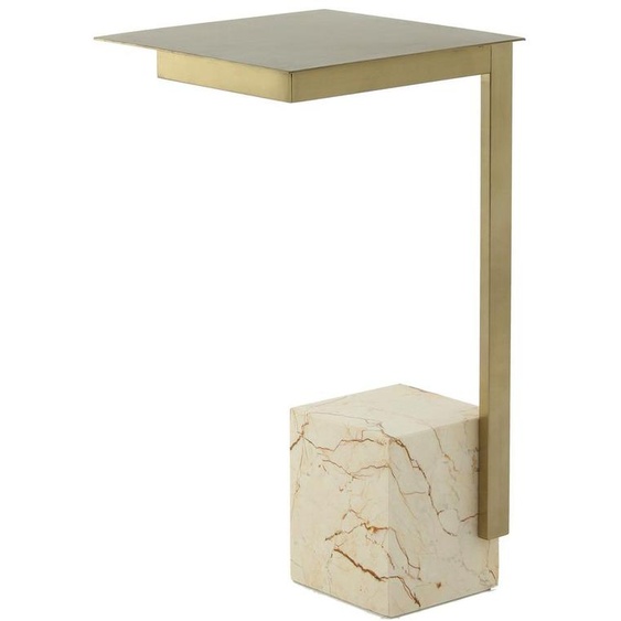 Table basse Oscar en marbre et acier