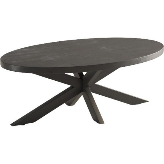 Table basse ovale collection MADEIRO noir.