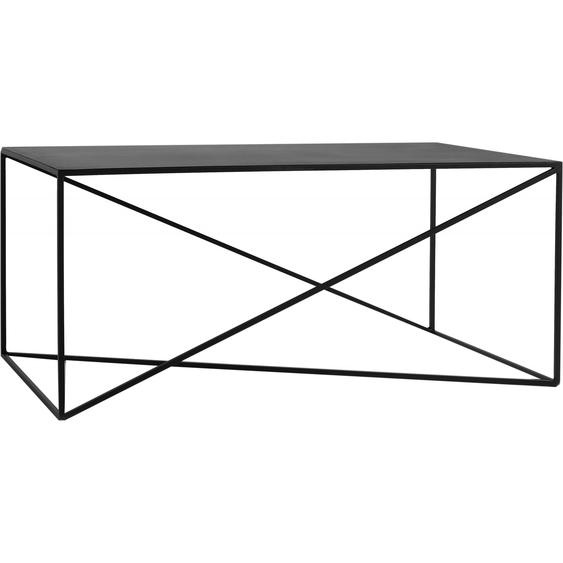 Table basse rectangulaire en métal noir l100cm