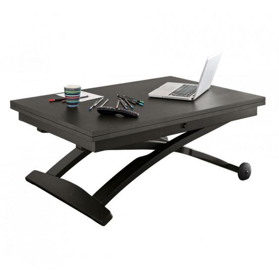 Table basse relevable extensible italienne MASCOTTE  Graphite 105 x 70/140 cm