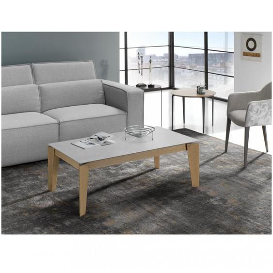 Table basse relevable GEO 115 x 65 x 40 cm  pieds chêne plateau céramique Hidra