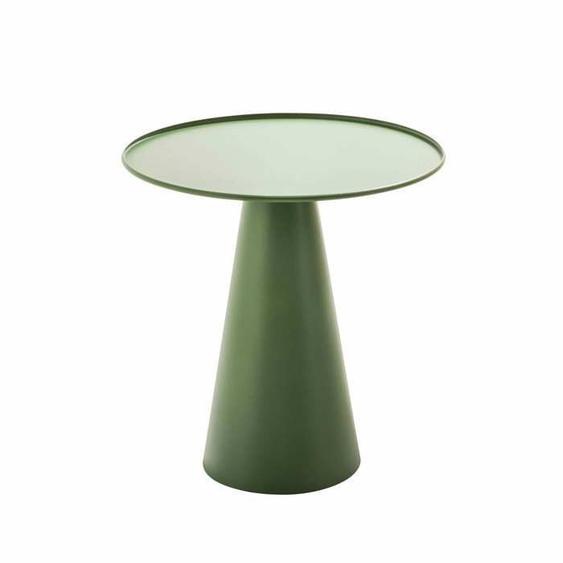 Table basse ronde 50 cm en acier vert cactus Gomba - Oviala