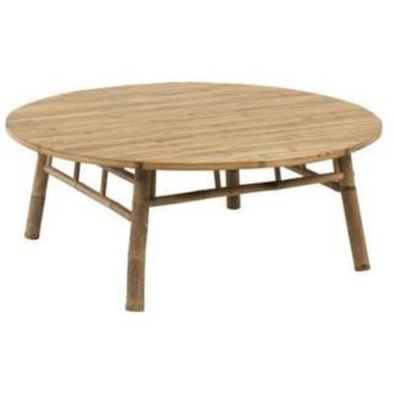 Table basse ronde dextérieur Bambou naturel - LIVIA - L 120 x l 120 x H 46