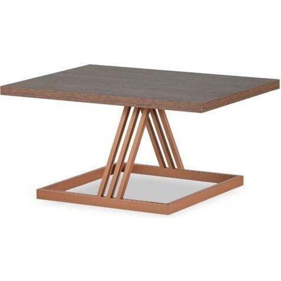 Table basse Table en acier inoxydable Meubles en bois Salon Tables basses Tables