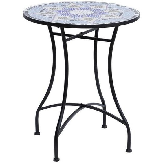 Outsunny - table de jardin - Métal - 60x60x71cm - Noir