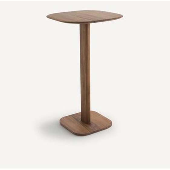 Table bistrot haute noyer, design Gallina, Monceau