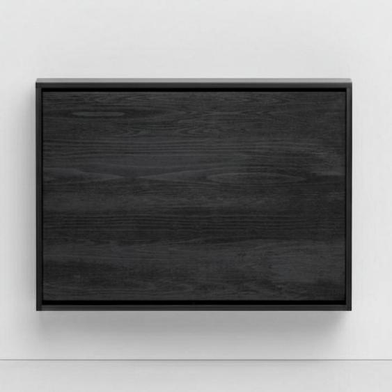 Table/bureau mural pliant BUREAU support acier structure stratifié écologique noir carbone