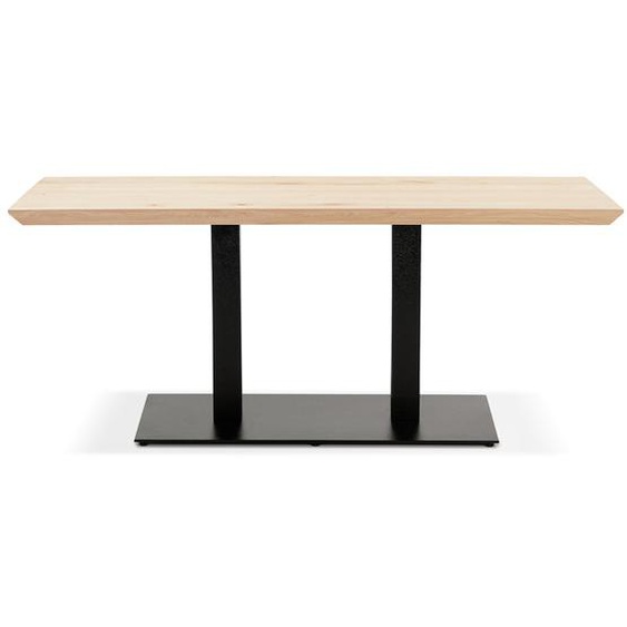 Table CAPULCO en bois massif avec pied en fonte noir - 160x80 cm