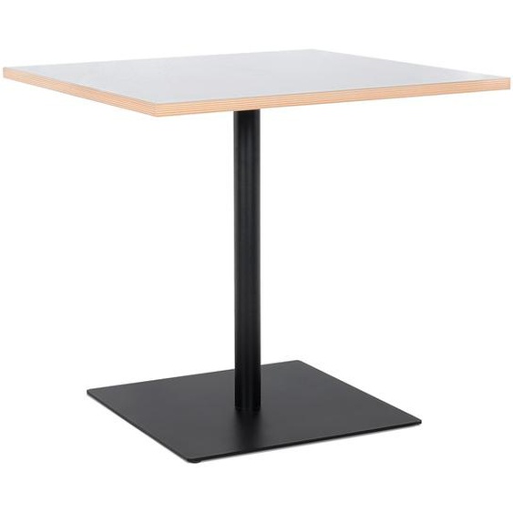 Table carrée FUSION SQUARE blanche et structure noire - 80x80 cm