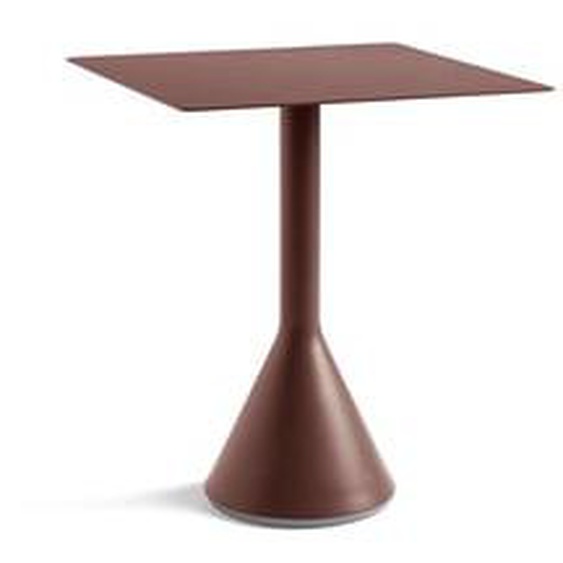 Table carrée Palissade Cone  - rouge fer