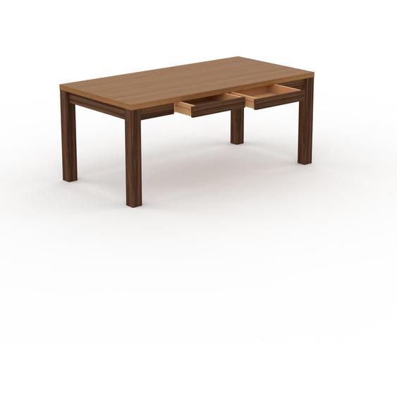 Table - Chêne, moderne, avec tiroir Noyer et cadre Noyer - 180 x 75 x 90 cm, personnalisable